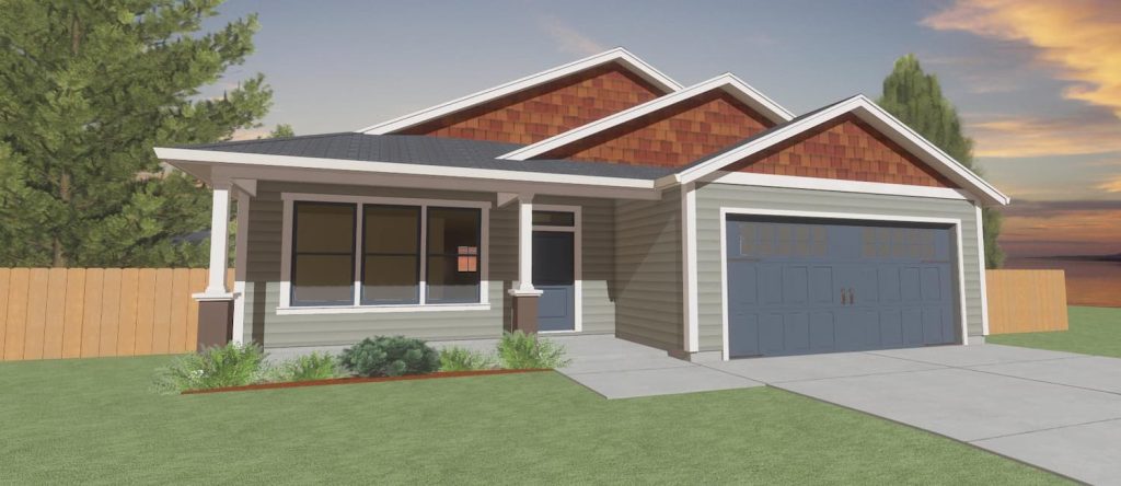 elevation of a custom traditional style home from Design NW