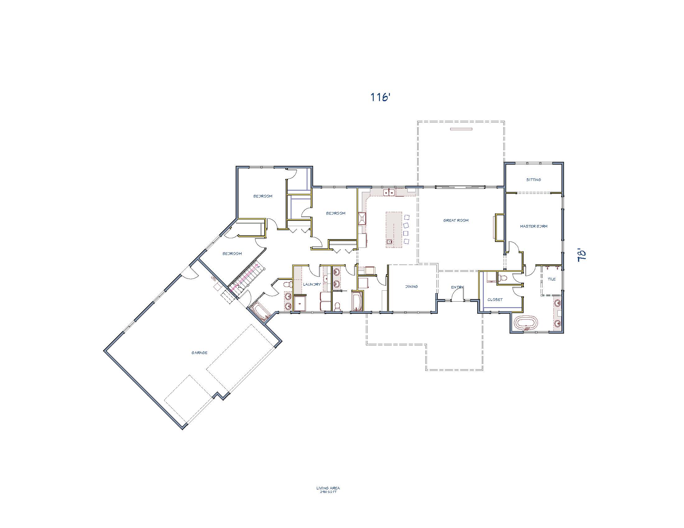 Floor plan for a modern custom home by Design NW