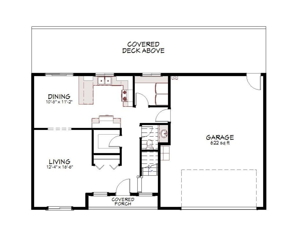 1st floor plan view of a custom home from Design NW