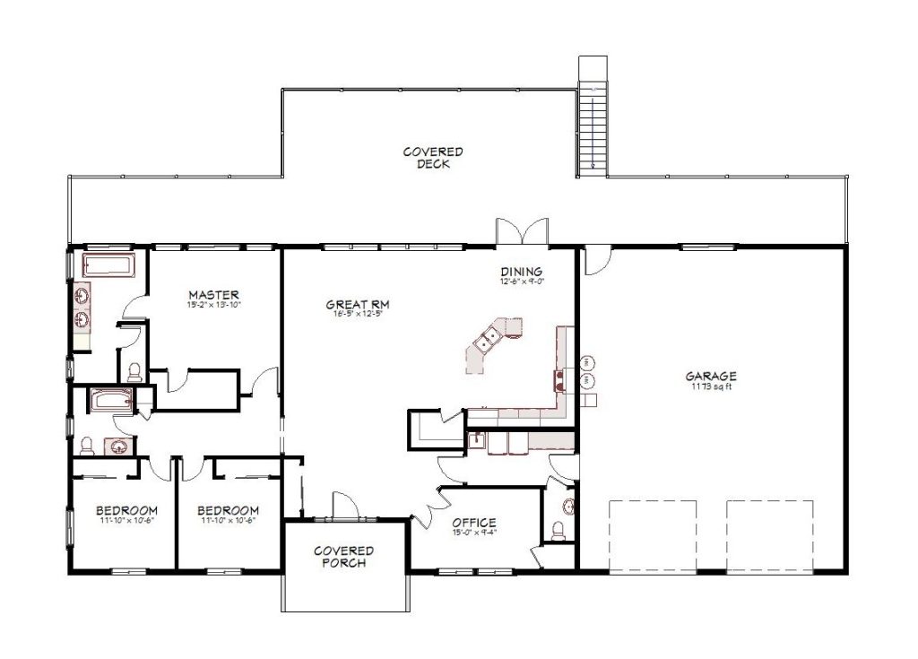 Floor plan view of a custom home from Design NW