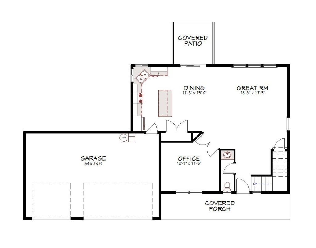 1st floor plan view of a custom home from Design NW