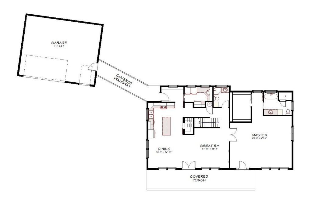 1st floor plan view of a custom home from Design NW