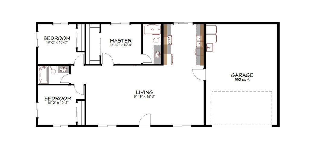 Floor plan view of a custom home from Design NW