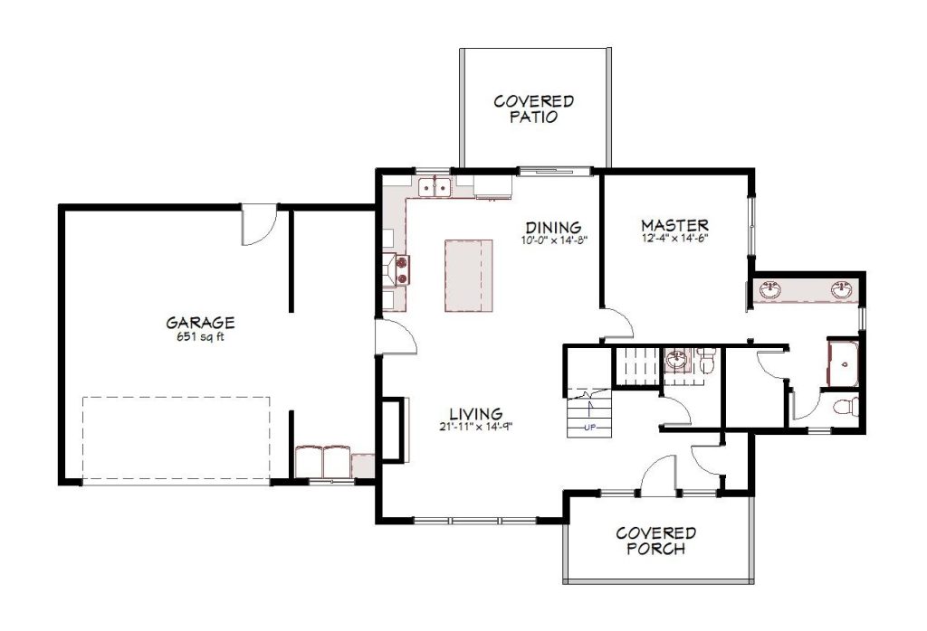 1st floor plan view of a custom home from Design NW