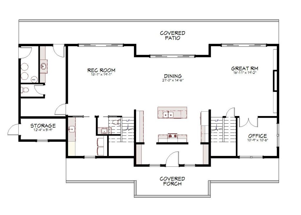 1st floor plan view of a custom home from Design NW