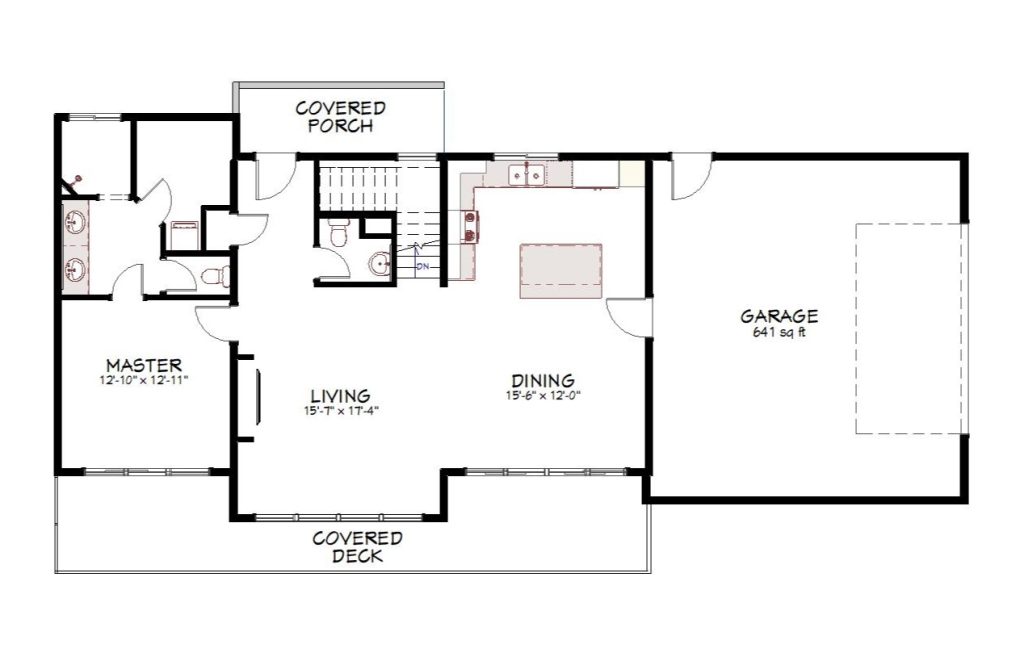 1st floor plan view of a custom home from Design NW