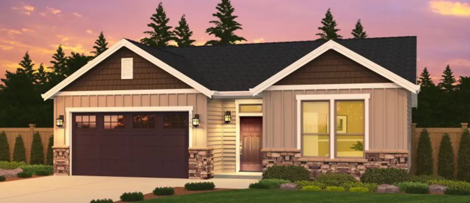 Rendering of the elevation of a traditional home by Design NW