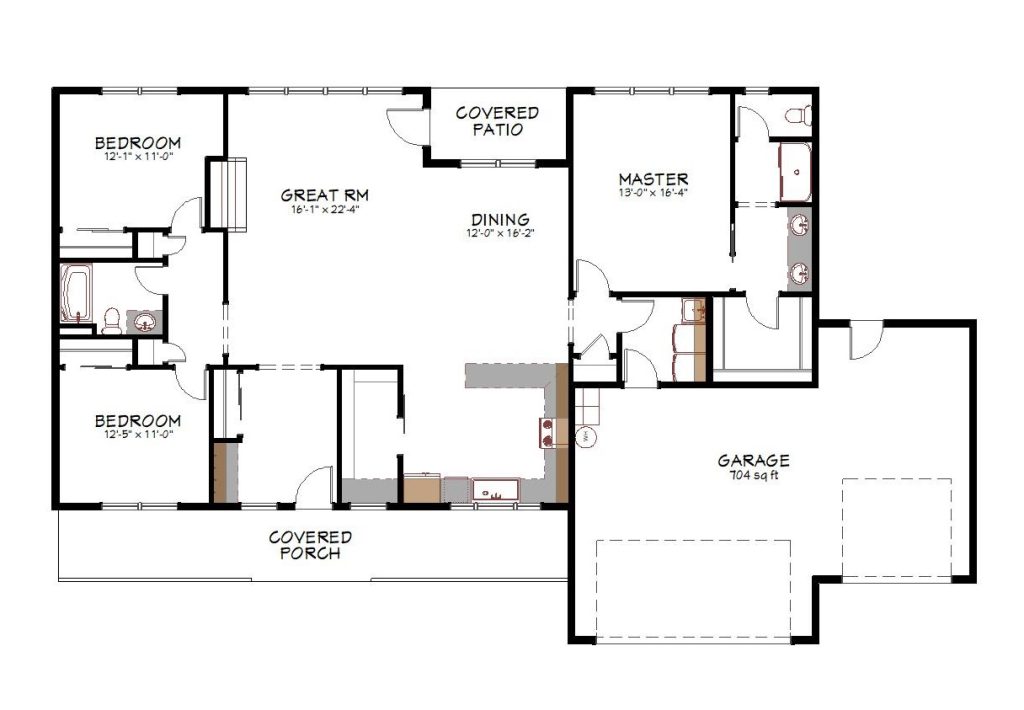 Floor plan view of a custom home from Design NW