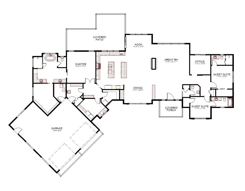 Floor plan view of a custom home from Design NW