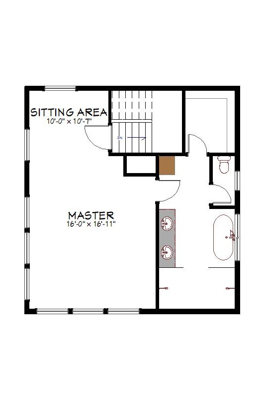 3rd floor plan view of a custom home from Design NW