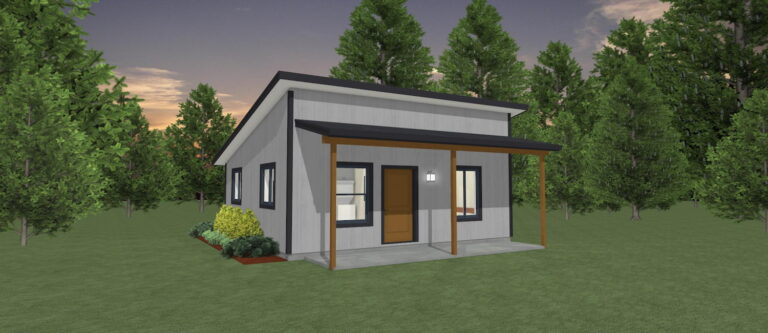 Elevation 3D rendering of a custom home from Design NW