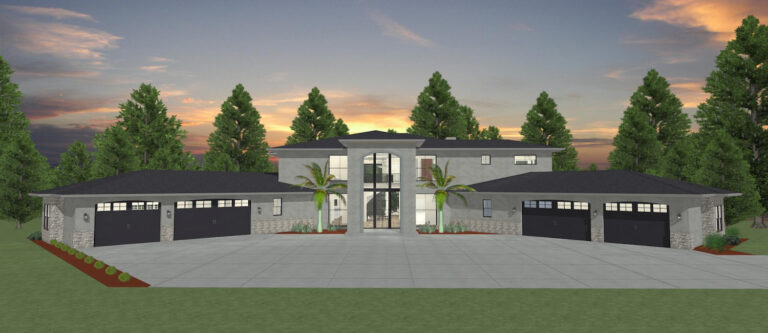 elevation 3D rendering of a custom home from Design NW