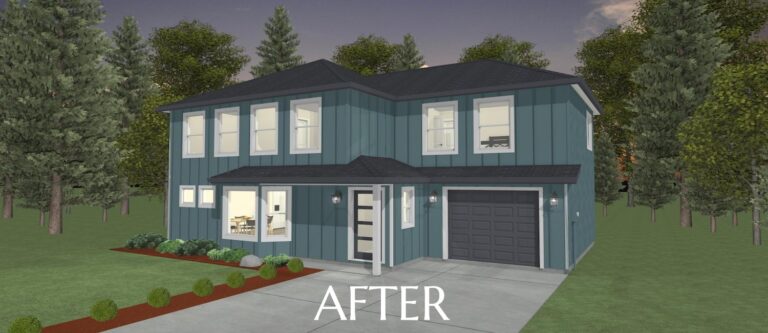 Elevation 3D rendering after a custom remodel from Design NW