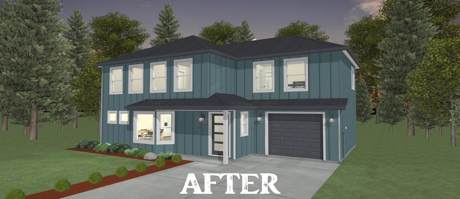 Elevation 3D rendering after a custom remodel from Design NW