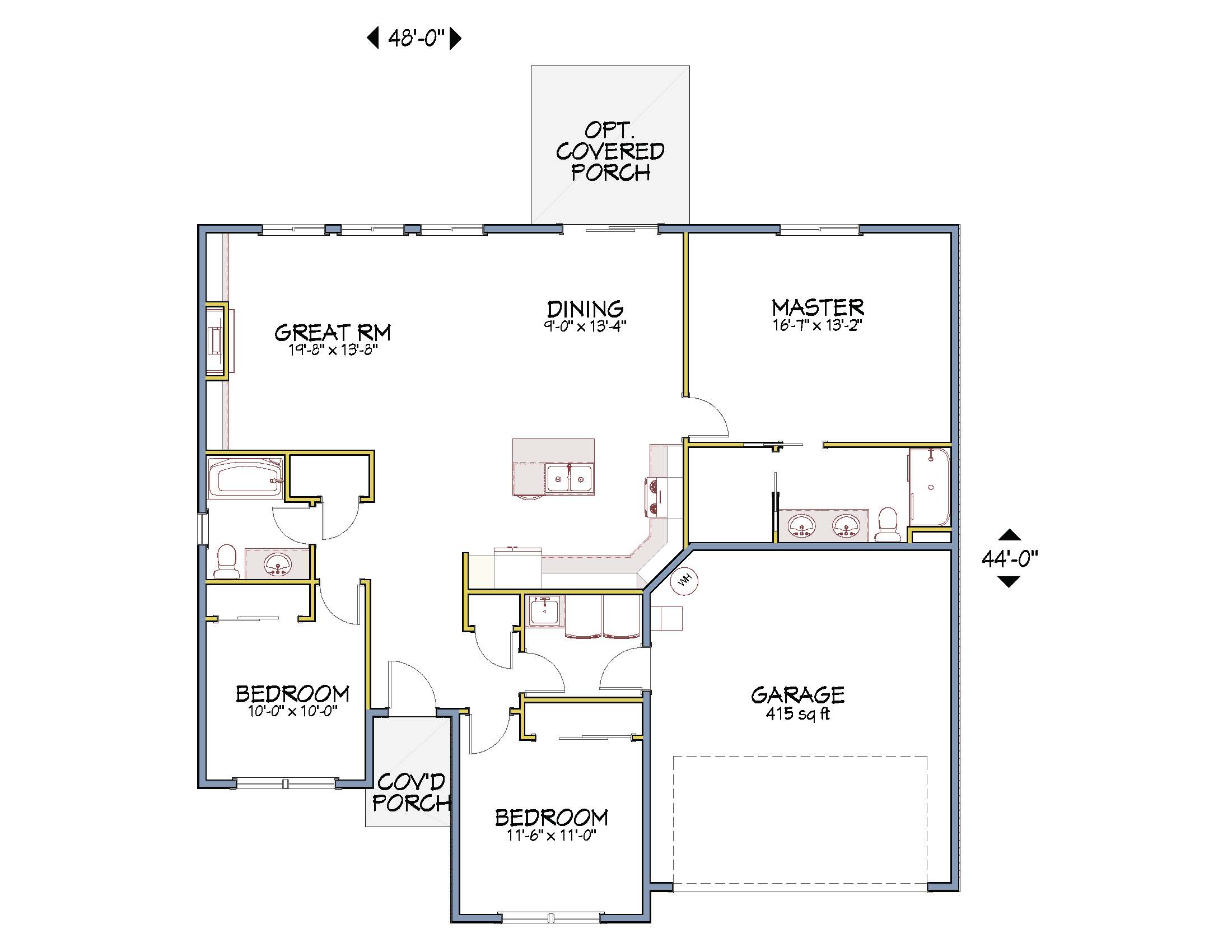 22-228 traditional floor plan