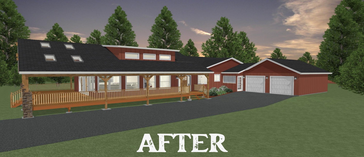 Elevation 3D rendering after a custom remodel from Design NW