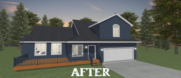 Elevation 3D rendering after a custom remodel from Design NW