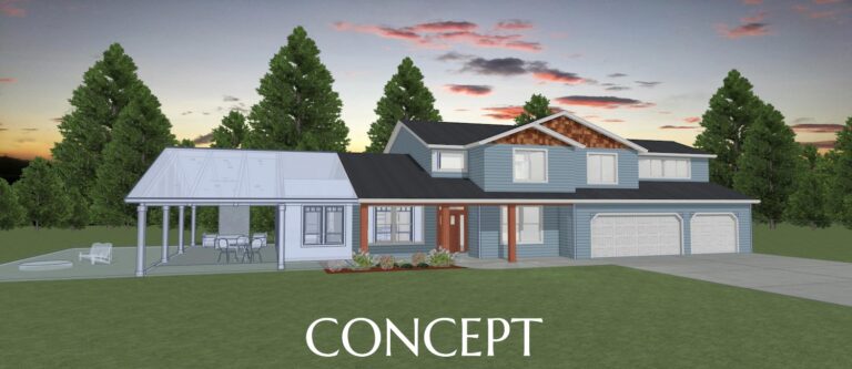3D elevation concept of a custom remodel from Design NW
