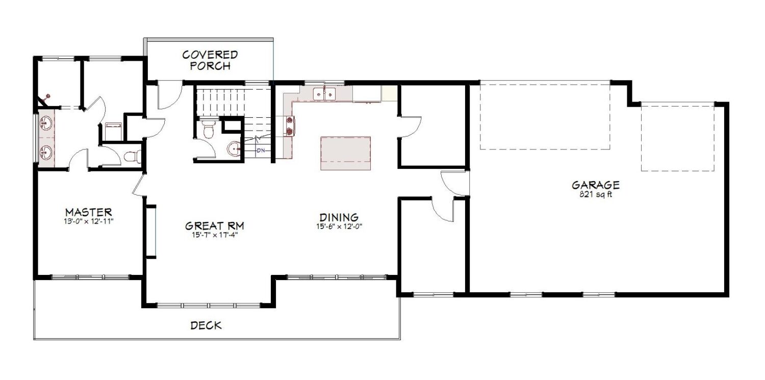 1st floor plan view of a custom home from Design NW