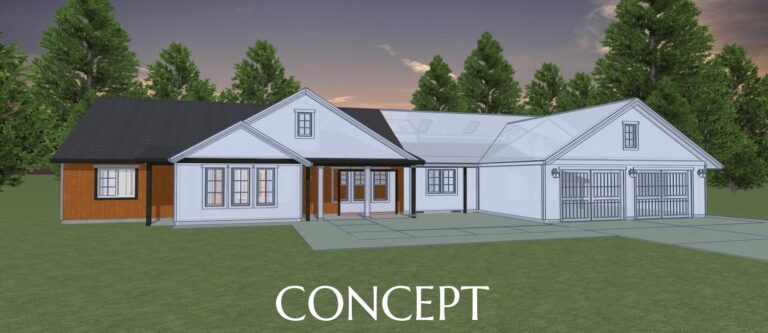 Elevation 3D rendering of a remodel concept from Design NW