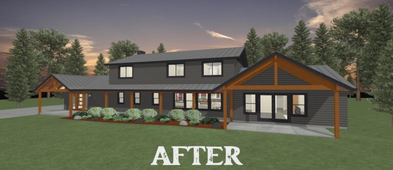 Elevation 3D rendering of a custom remodel from Design NW
